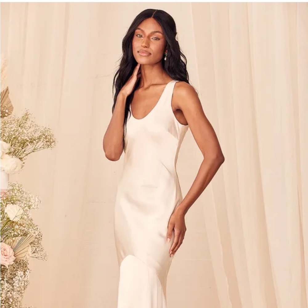 COPY - NWT Lulus Love All Of Me XL Champagne Off White Formal Wedding Dress